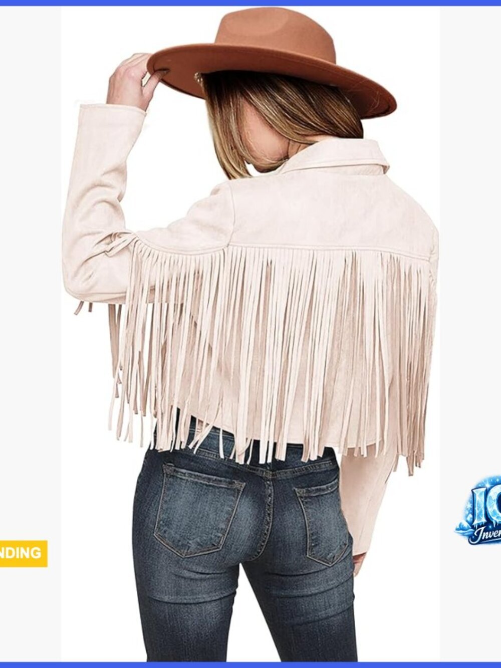 Faux Suede Fringe Motorcycle Jacket Cropped Coat Slim Fit